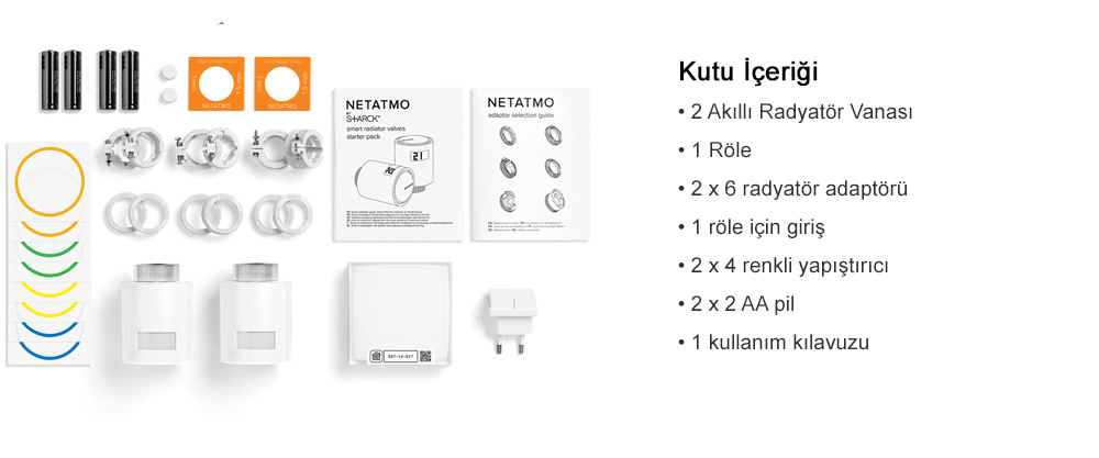 Netatmo Apple HomeKit Akıllı Radyatör Vana Başlangıç Seti